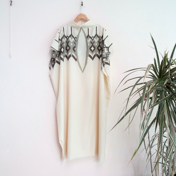 Wool Kaftan Mock Neck Nordic Goddess Dress - Picture 2 of 3
